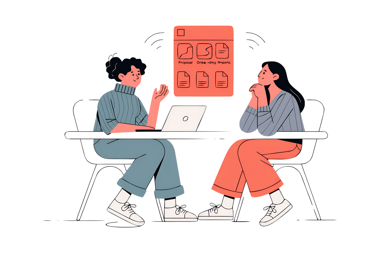 Agencies give clients a space and see what they review.